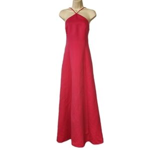 Urban Girl Nites Dress Vintage Halter Prom Formal Maxi Pink Size 6